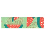 Watermelon Dots Summer Pattern Oblong Satin Scarf (16  x 60 )