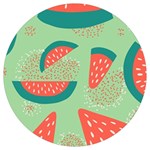 Watermelon Dots Summer Pattern Round Trivet