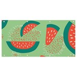 Watermelon Dots Summer Pattern Banner and Sign 8  x 4 