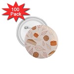 Leaves Cake Cookies Pattern 1.75  Buttons (100 pack) 