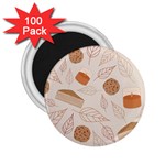 Leaves Cake Cookies Pattern 2.25  Magnets (100 pack) 