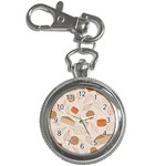 Leaves Cake Cookies Pattern Key Chain Watches