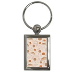 Leaves Cake Cookies Pattern Key Chain (Rectangle)