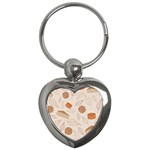 Leaves Cake Cookies Pattern Key Chain (Heart)