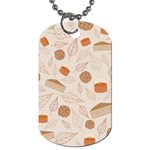 Leaves Cake Cookies Pattern Dog Tag (One Side)