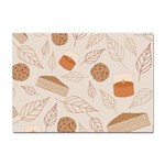 Leaves Cake Cookies Pattern Sticker A4 (10 pack)