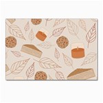 Leaves Cake Cookies Pattern Postcard 4 x 6  (Pkg of 10)