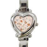 Leaves Cake Cookies Pattern Heart Italian Charm Watch