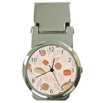 Leaves Cake Cookies Pattern Money Clip Watches