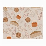 Leaves Cake Cookies Pattern Small Glasses Cloth (2 Sides)