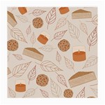 Leaves Cake Cookies Pattern Medium Glasses Cloth (2 Sides)