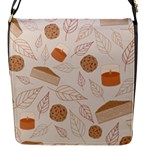 Leaves Cake Cookies Pattern Flap Closure Messenger Bag (S)