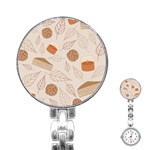 Leaves Cake Cookies Pattern Stainless Steel Nurses Watch