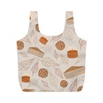 Leaves Cake Cookies Pattern Full Print Recycle Bag (M)