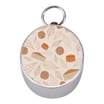 Leaves Cake Cookies Pattern Mini Silver Compasses