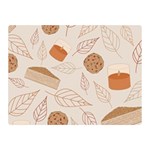 Leaves Cake Cookies Pattern Two Sides Premium Plush Fleece Blanket (Mini)