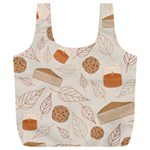 Leaves Cake Cookies Pattern Full Print Recycle Bag (XXL)