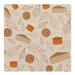 Leaves Cake Cookies Pattern Banner and Sign 4  x 4 