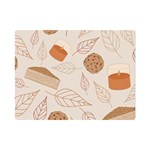 Leaves Cake Cookies Pattern Premium Plush Fleece Blanket (Mini)