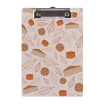 Leaves Cake Cookies Pattern A5 Acrylic Clipboard