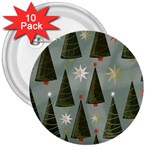 Christmas Trees Pattern 3  Buttons (10 pack) 