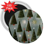 Christmas Trees Pattern 3  Magnets (100 pack)