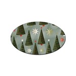 Christmas Trees Pattern Sticker Oval (10 pack)