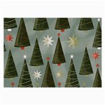 Christmas Trees Pattern Large Glasses Cloth (2 Sides)