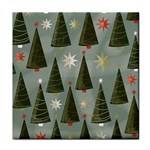 Christmas Trees Pattern Face Towel