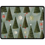 Christmas Trees Pattern Two Sides Fleece Blanket (Large)