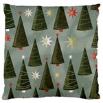 Christmas Trees Pattern Large Premium Plush Fleece Cushion Case (Two Sides)