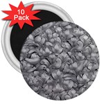 Silver Blossom Elegance Print (AI+Human) 3  Magnets (10 pack) 