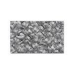 Silver Blossom Elegance Print (AI+Human) Sticker Rectangular (100 pack)