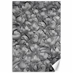 Silver Blossom Elegance Print (AI+Human) Canvas 12  x 18 