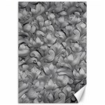 Silver Blossom Elegance Print (AI+Human) Canvas 24  x 36 