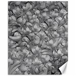 Silver Blossom Elegance Print (AI+Human) Canvas 11  x 14 