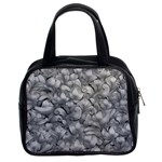 Silver Blossom Elegance Print (AI+Human) Classic Handbag (Two Sides)