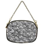 Silver Blossom Elegance Print (AI+Human) Chain Purse (Two Sides)