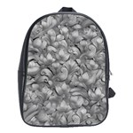 Silver Blossom Elegance Print (AI+Human) School Bag (Large)