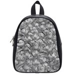 Silver Blossom Elegance Print (AI+Human) School Bag (Small)