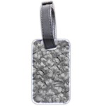 Silver Blossom Elegance Print (AI+Human) Luggage Tag (two sides)