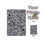 Silver Blossom Elegance Print (AI+Human) Playing Cards 54 Designs (Mini)