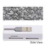 Silver Blossom Elegance Print (AI+Human) Memory Card Reader (Stick)