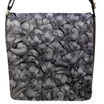 Silver Blossom Elegance Print (AI+Human) Flap Closure Messenger Bag (S)