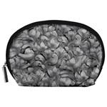 Silver Blossom Elegance Print (AI+Human) Accessory Pouch (Large)