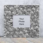 Silver Blossom Elegance Print (AI+Human) White Wall Photo Frame 5  x 7 