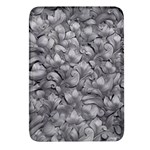 Silver Blossom Elegance Print (AI+Human) Rectangular Glass Fridge Magnet (4 pack)