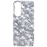 Silver Blossom Elegance Print (AI+Human) Samsung Galaxy S24 Plus 6.7 Inch Black TPU UV Case