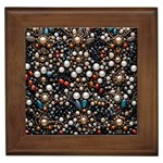 Pearls and stones Framed Tile