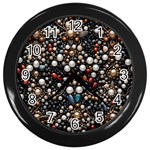 Pearls and stones Wall Clock (Black)